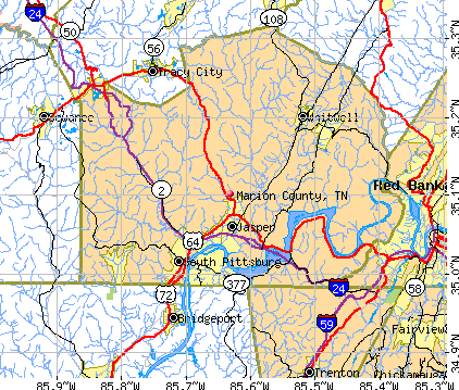 Marion County, TN map