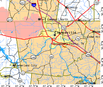 Montgomery County, TN map