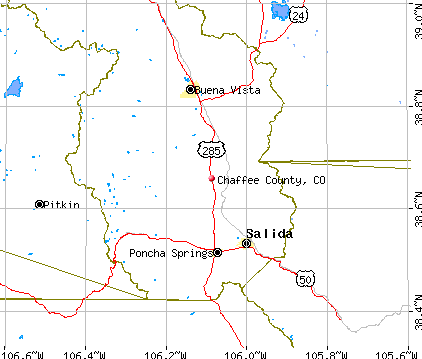 Chaffee County, CO map