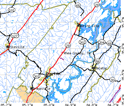 Rhea County, TN map