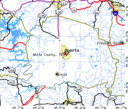 White County, TN map