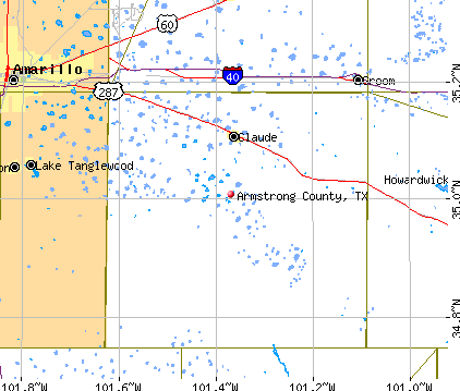 Armstrong County, TX map