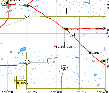 Bailey County, TX map
