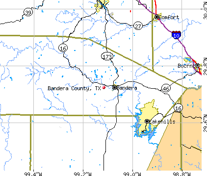 Bandera County, TX map
