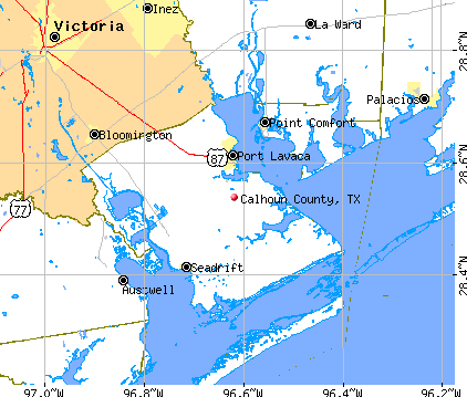 Calhoun County, TX map