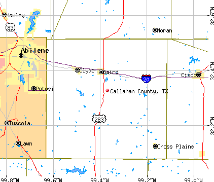 Callahan County, TX map