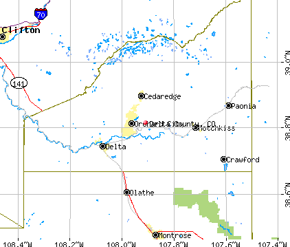 Delta County, CO map