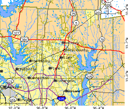 Collin County, TX map