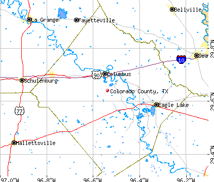 Colorado County, TX map