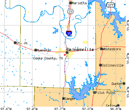 Cooke County, TX map