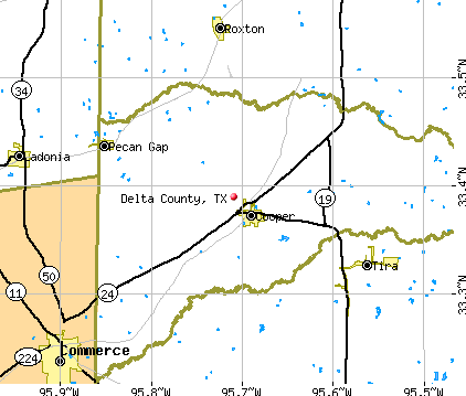 Delta County, TX map