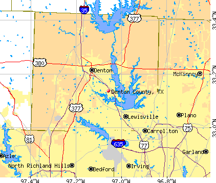 Denton County, TX map