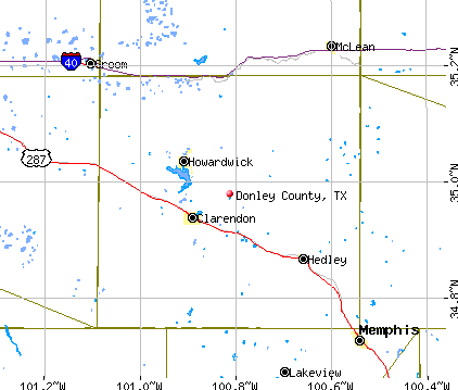 Donley County, TX map