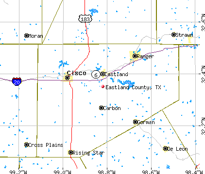 Eastland County, TX map