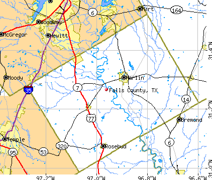 Falls County, TX map