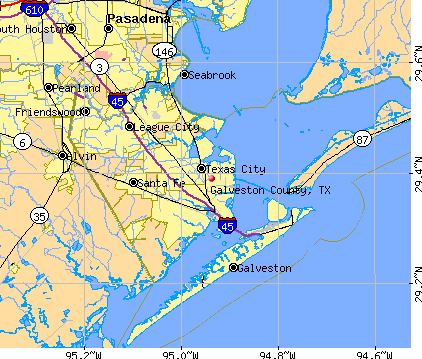 Galveston County, TX map