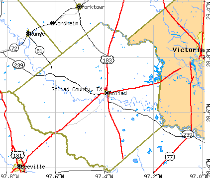 Goliad County, TX map
