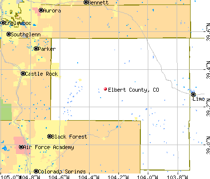 Elbert County, CO map