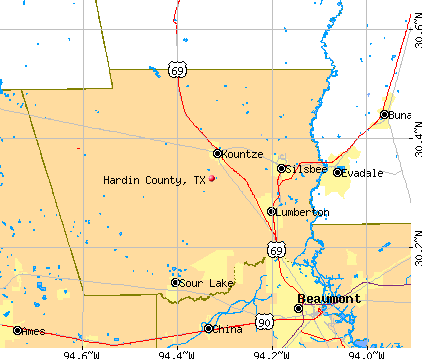 Hardin County, TX map