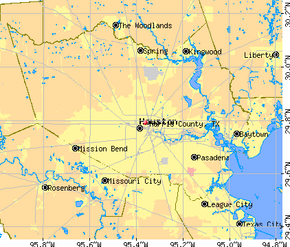 Harris County, TX map