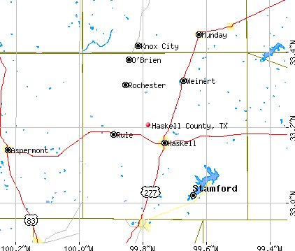 Haskell County, TX map