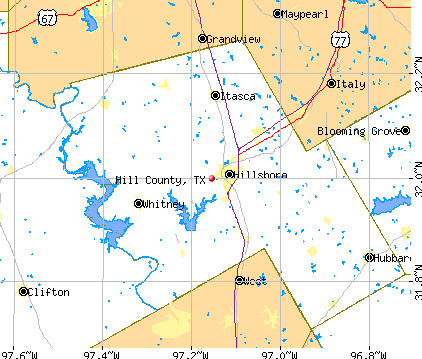 Hill County, TX map