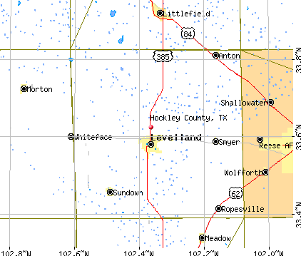 Hockley County, TX map
