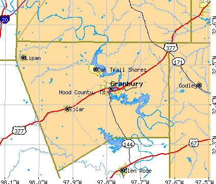 Hood County, TX map