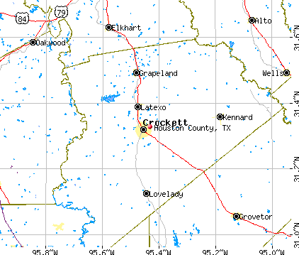 Houston County, TX map