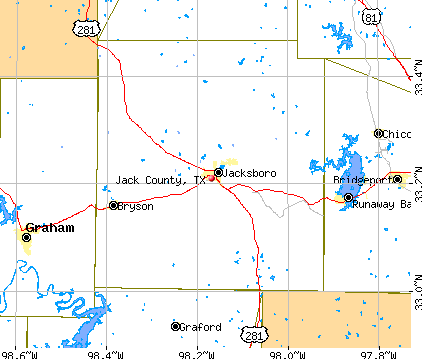 Jack County, TX map
