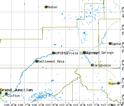 Garfield County, CO map
