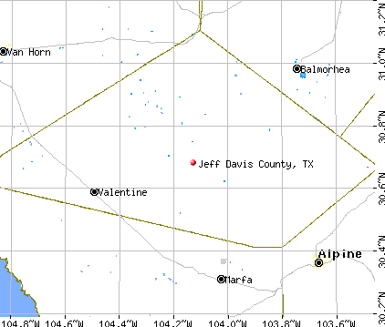 Jeff Davis County, TX map