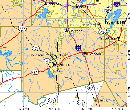 Johnson County, TX map
