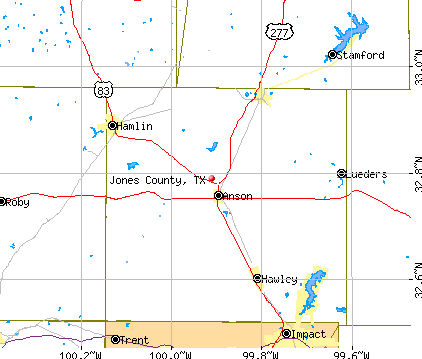 Jones County, TX map