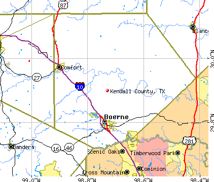 Kendall County, TX map