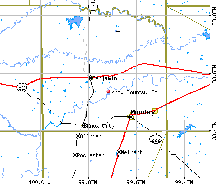 Knox County, TX map