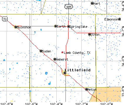 Lamb County, TX map