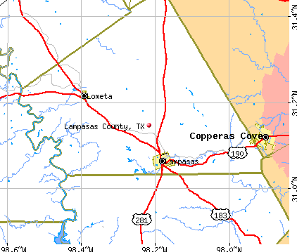 Lampasas County, TX map