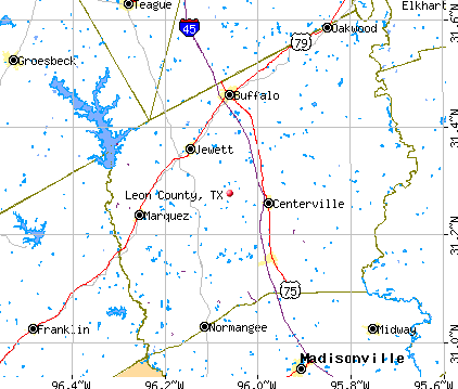 Leon County, TX map