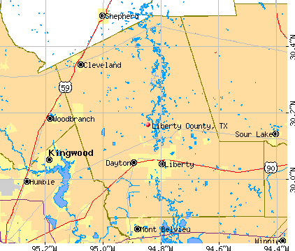 Liberty County, TX map