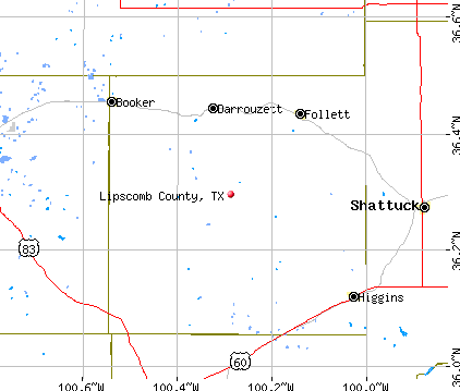 Lipscomb County, TX map