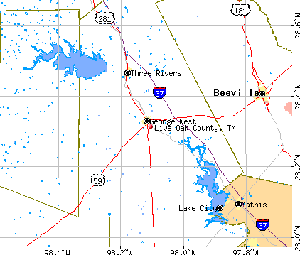 Live Oak County, TX map