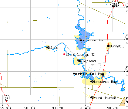 Llano County, TX map