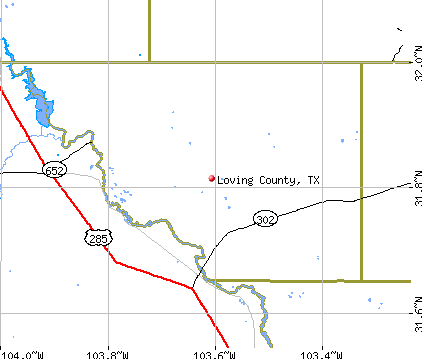Loving County, TX map