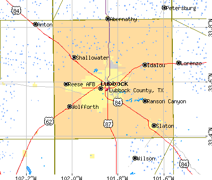 Lubbock County, TX map