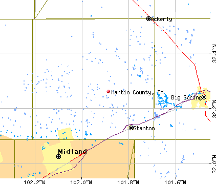 Martin County, TX map