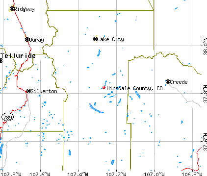Hinsdale County, CO map