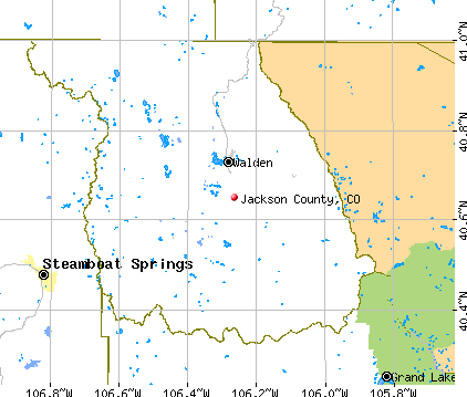 Jackson County, CO map