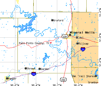 Palo Pinto County, TX map