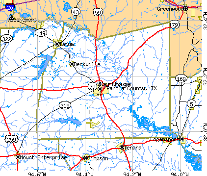 Panola County, TX map